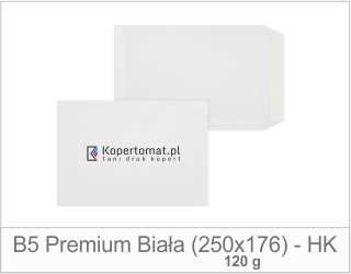 Koperta B5 Premium Biała (250x176) - HK