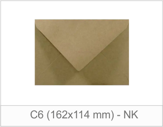 C6 Eko Kraft (162x114 mm) - NK (klapka trójkątna)