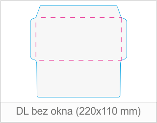 Koperta DL (220x110 mm) – druk z arkusza