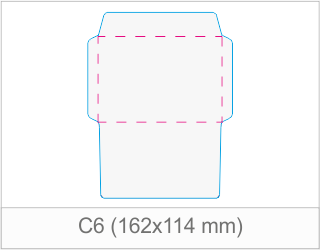 Koperta C6 (162x114 mm) – druk z arkusza