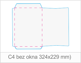 Koperta C4 bez okna (324x229 mm) – druk z arkusza