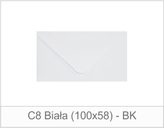 Koperta C8 Biała (100x58) - BK